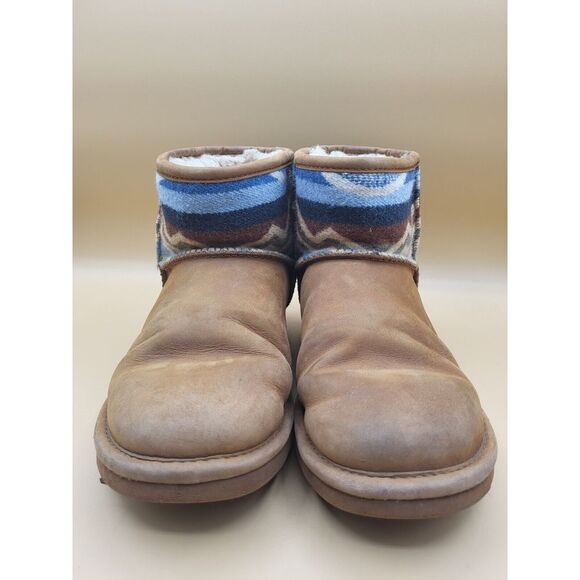 UGG × PENDLETON Classic‎ Mini Mouton Boots Brown Size 5 - Picture 7 of 9